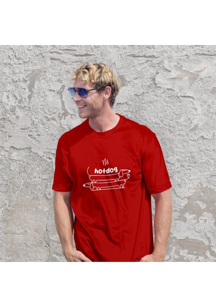 Hotdog Tişört - Kırmızı fiyatları