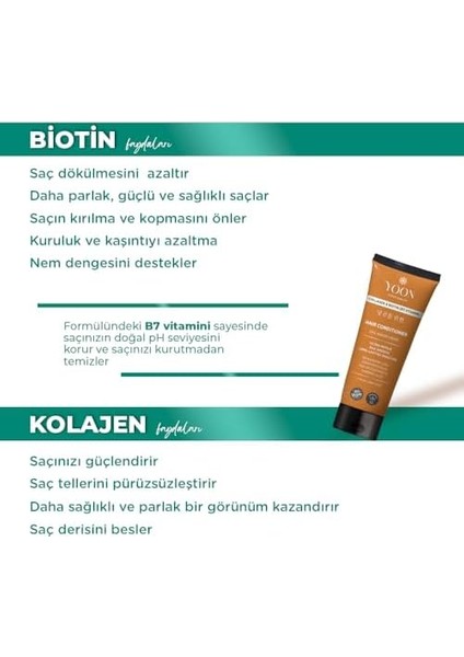 Yoon 2&apos;si 1 Arada Vegan Saç Bakım Kremi, Biotin, B7 ve Kolajen Içeren, Silikonsuz & Sülfat Içermeyen Nemlendirici, Saç Düzleştirmeye Yardımcı, Onarıcı ve Besleyici Saç Kremi 200ML modelleri