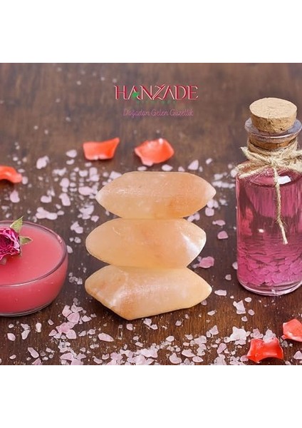Hanzade Bitkisel Himalaya Tuz Sabunu 300-350 gr x 2 Adet Zengin Mineralli Doğal Saf Pembe Himalaya Kaya Tuzu Sabunu Doğal Peeling modelleri