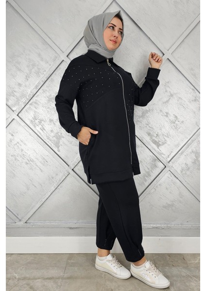 Kadın Taş Detaylı Tesettür Takım fiyatları