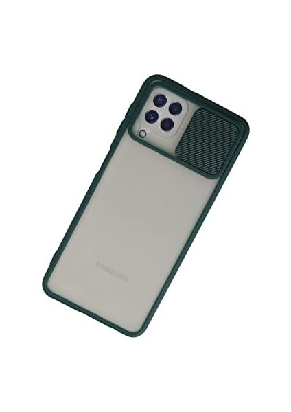 M32 Kılıf Lens Sürgülü Mat Silikon - Yeşil modelleri