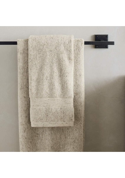 Pamuklu 50X90-70X140 cm 2'li Takım Havlu Seti Çeyizlik Bej