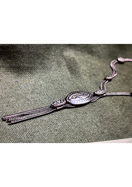 Savat Işçilikliği Düşük Ayar Gümüş Kolye ve Bileklik Takımı fiyatları