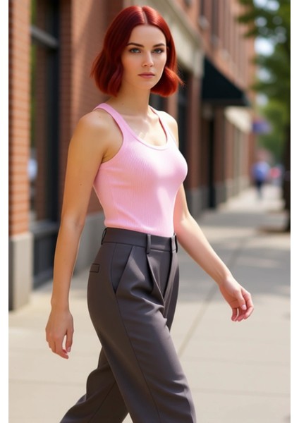 Kadın Triko Basic Tank Top Kaliteli Şık Rahat Modern Zarif Günlük fırsatları