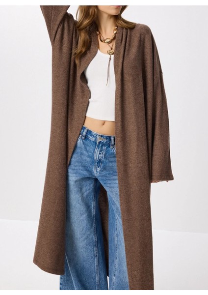 Yumoş Sakallı Kumaş Uzun Hırka