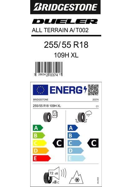 255/55R18 109H Xl Dueler A/T002 Suv Dört Mevsim (Üretim TARIHI:2025) fiyatları