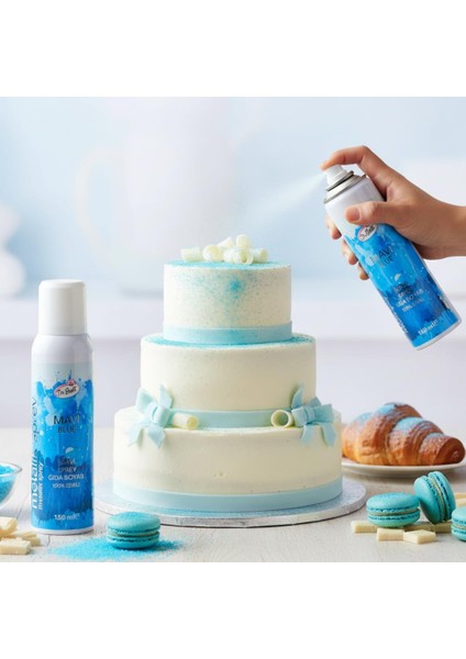 Mavi Metalik Sprey Gıda Boyası 150 ml modelleri