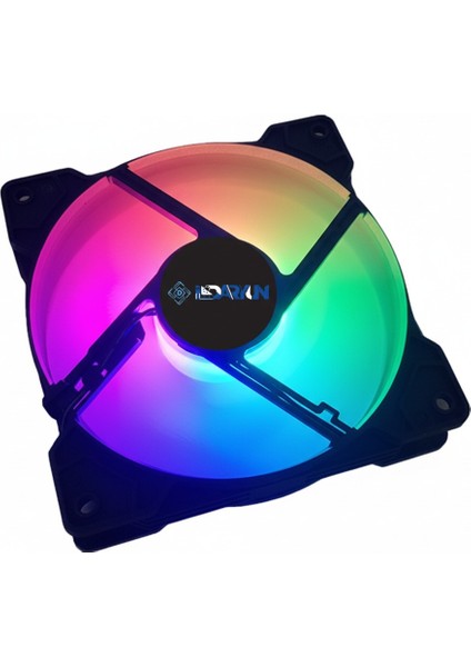 12CM Kasa Içi Uyumlu Rainbow LED Fanlı Molex 4 Pin Soket Fan modelleri