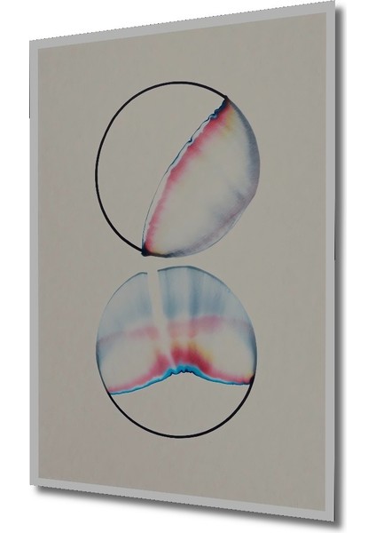 Dekoratif Ahşap Dikdörtgen Tablo Renkli Çemberler fiyatları