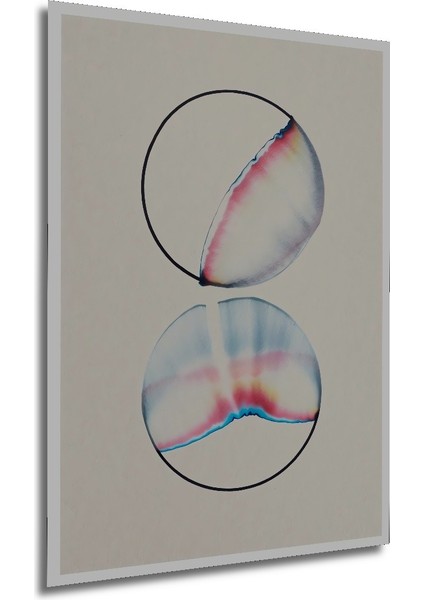 Dekoratif Ahşap Dikdörtgen Tablo Renkli Çemberler modelleri