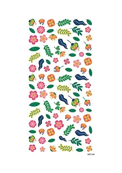 Artikel Bahar Çiçekleri Tırnak Dövmesi, Tırnak Tattoo, Nail Art, Tırnak Sticker modelleri