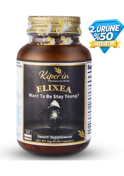 Elixia ‘longevity' | Yaşlanma Karşıtı | Resveratrol, Glutatyon, Koenzim Q10, Nmn, Nadh, Pqq