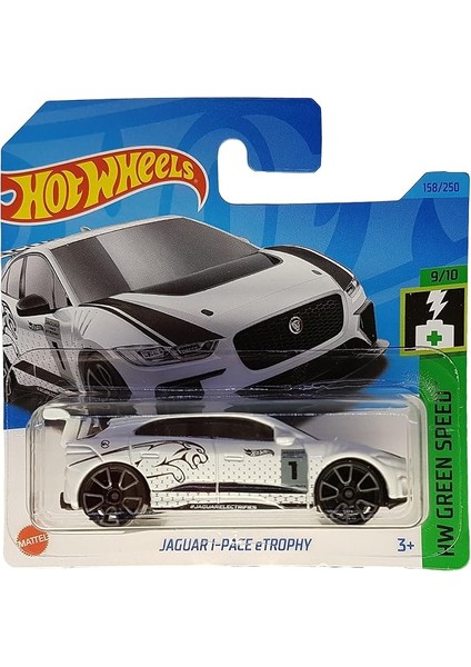 Wheels - Jaguar I-Pace Etrophy - Hw Green Speed 9/10 - HKK25 - Short Card - Beyaz - Mattel 2023