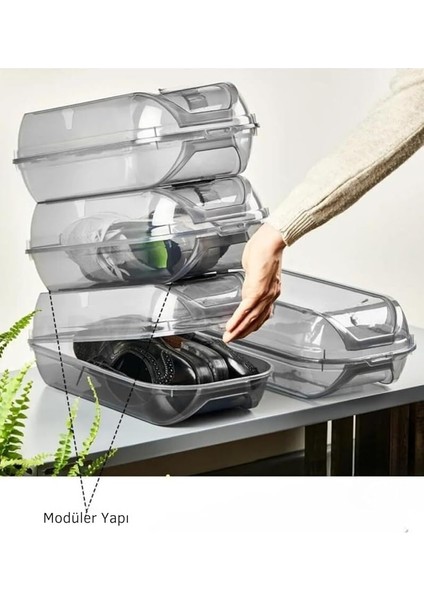 Life 10 Adet Füme Erkek Kadın Ayakkabı Kutusu MIT1021 fiyatları