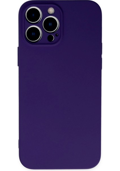 iPhone 13 Pro Kılıf Nano Içi Kadife Silikon - Mor