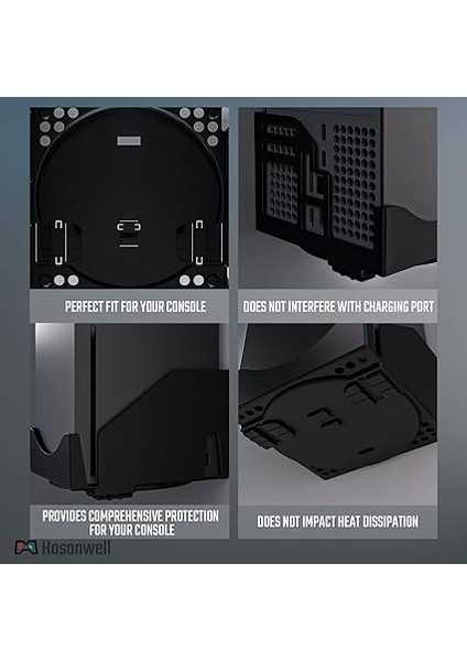 Xbox Series x Duvar Tutucu, Xbox Series x Konsolu ve Kumanda ve Kulaklık Için Tutucu, Kaymaz Matlı Tutucu, USB Kablosu Için Şarj Bölmesi, Siyah, Normal, Batonlu Şemsiye modelleri