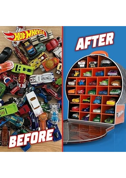 Wheels Araba Saklama Kutusu: 29 Araca Kadar Kolay Taşıma Saplı Artırılmış Araç Saklama Kutusu, Oyuncak Organizatörü fırsatları