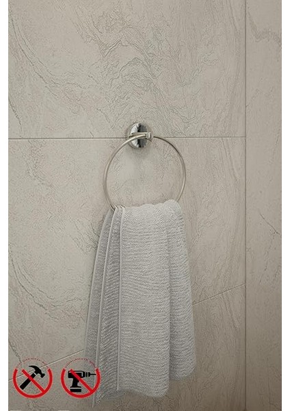 Banyo Iris Krom Yuvarlak Havlu Asacağı Halka Havlu Askısı Ister Yapıştır Ister Montajla fiyatları