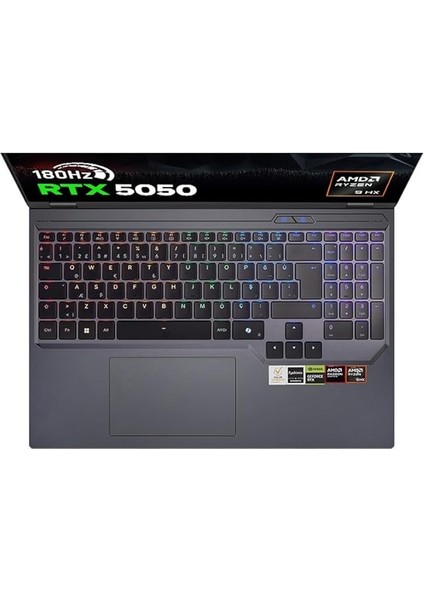 Garaj Slayer R9T-5050 C1 Amd Ryzen 9 7845HX 32GB Ram 1tb SSD RTX5050 16" 180Hz Qhd+ IPS Freedos Oyuncu Laptop fırsatları