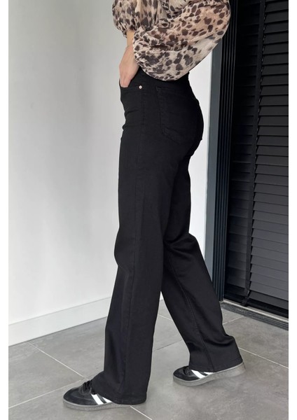 Kadın Yüksek Bel Likralı Palazzo Jean Kot Pantolon P-00018895 modelleri