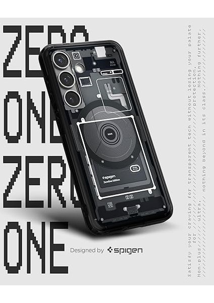 Galaxy S25 ile Uyumlu Ince Kılıf Ultra Hybrid Sararma Karşıtı Duraclear Hava Kanalı Teknolojisi Askeri Sınıf Koruma Magfit Özellikli Zero One Black Tasarım Kapak - ACS09003 indirimleri