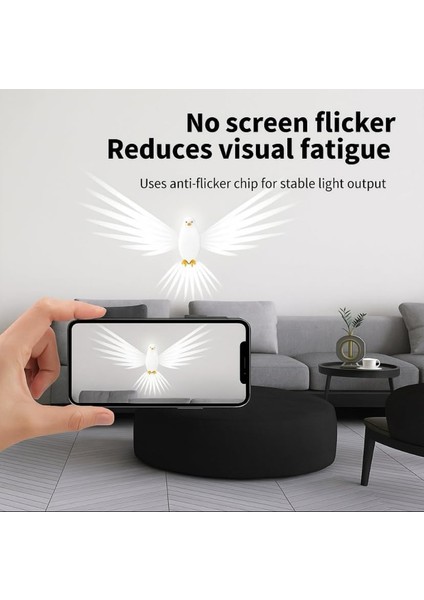 Kartal Duvar Lamba – LED Işıklı Dekoratif Gece Lambası – Çocuk Odası, Ofis, Oturma Odası Için – USB & Pil Destekli - Beyaz fiyatları