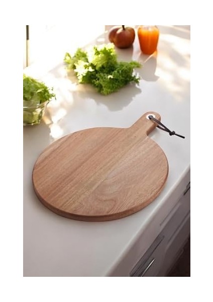 Akasya Ağacı Sunum ve Servis Tahtası, Akasya Tahtası Saplı, Et, Peynir, Ekmek, Sebze ve Meyve Servis Tepsisi Için Ahşap Mutfak Doğrama Tahtası (26 * 35 * 1.5cm) fiyatları