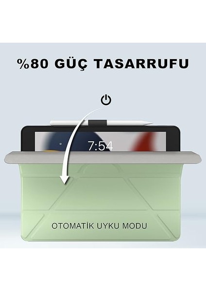 iPad 10.2" Uyumlu Tablet Kılıfı 7. 8. 9. Nesil, Kalem Tutuculu Origami, Uyku Modlu (Siyah) indirimleri