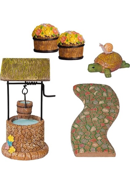 Garden Products Pebble Lane Peri Bahçesi Seti, Poliresin, 11 Parça indirimleri