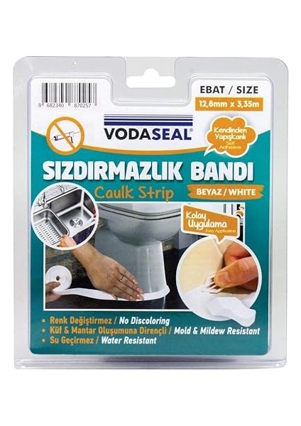 Sızdırmazlık Bandı - 12,8mm- Beyaz