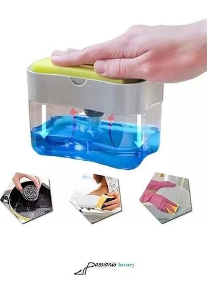 Süngerli Sıvı Bulaşık Deterjanı Dispanseri, Süngerli Basmatik Sıvı Deterjanlık modelleri