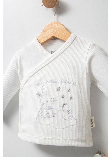 My Baby Kumsal % 100 Coton 10 Lu Hastane Çıkışı Yeni Sevimli Buluttaki Tavşan Desenli Ekru 10127 indirimleri