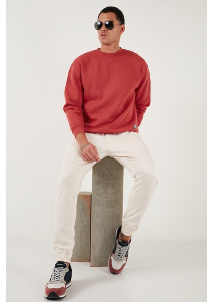 Regular Fit Bisiklet Yaka Pamuklu Içi Tüylü Yumuşak Şardonlu Sweat Erkek Sweat 5905255 fiyatları