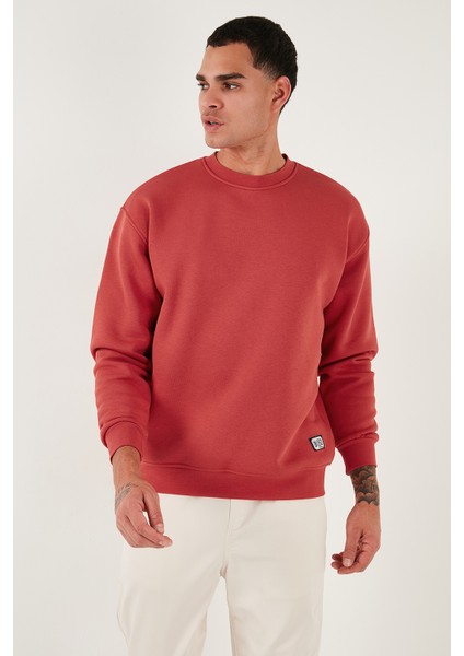 Regular Fit Bisiklet Yaka Pamuklu Içi Tüylü Yumuşak Şardonlu Sweat Erkek Sweat 5905255 modelleri