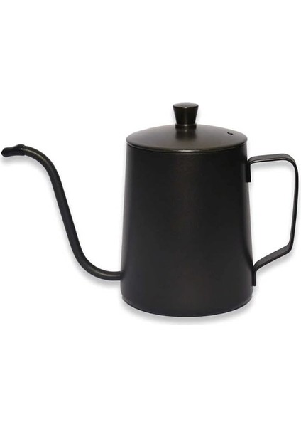 Ev Baristası Kahve Gooseneck Kettle - Çelik Kahve Demleme Dripper Kettle - Paslanmaz Çelik - 600 ml