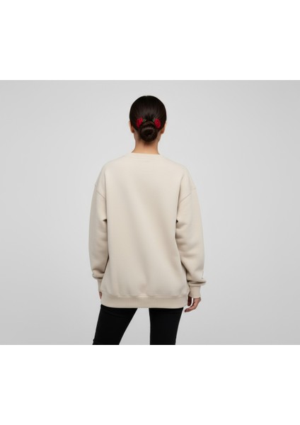 Viva La Vida! Oversize Sweatshirt Bej fiyatları