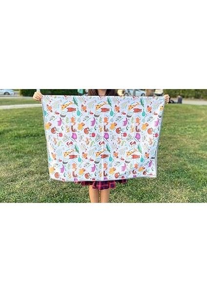 Su Geçirmez, Yer/masa Örtüsü, Aktivite, Yemek ve Oyun Için, Doğa Dostu ve Çevreci, Çok Amaçlı Kullanım, Zoo (150X150CM) indirimleri