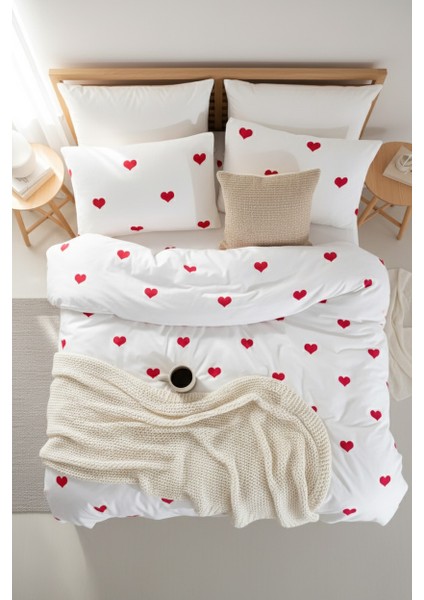Love Kalpli Ranforce %100 Pamuk Çift Kişilik Nevresim Takımı Lastikli Çarşaflı modelleri