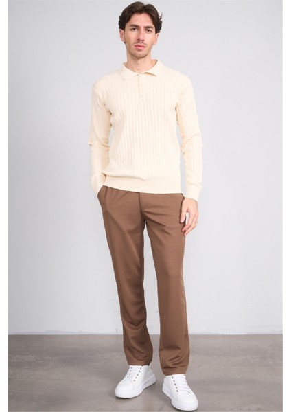 6643 Erkek Meray Regular Jogger Pantolon Açık Kahve