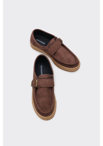 Alive Kahve Süet Kadın Loafer modelleri