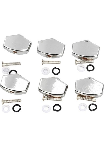 Dayanıklı Metal Gitar Ayarlama Peg Düğmeleri Akustik Elektro Gitar + Evrensel Tasarım + Müzik Aletleri/enstrüman Aksesuarları/ve Bas Aksesuarları / (Sılver)