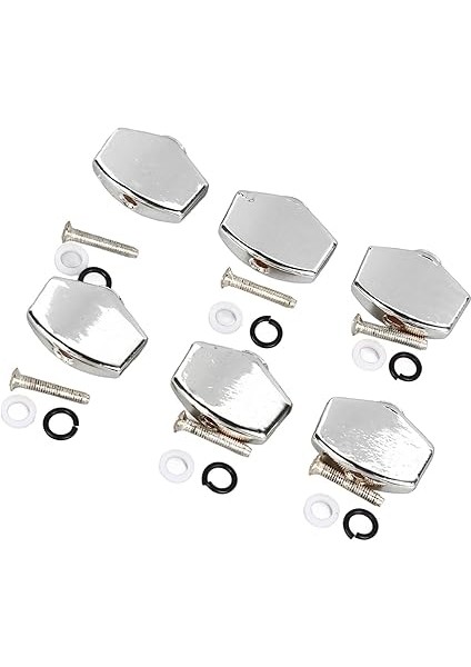 Dayanıklı Metal Gitar Ayarlama Peg Düğmeleri Akustik Elektro Gitar + Evrensel Tasarım + Müzik Aletleri/enstrüman Aksesuarları/ve Bas Aksesuarları / (Sılver) modelleri