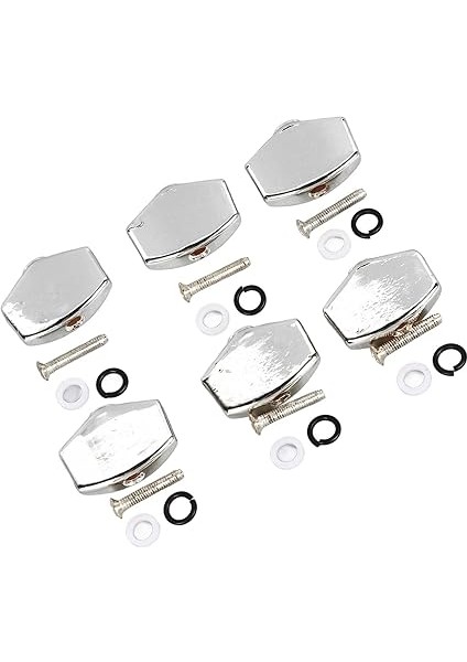 Dayanıklı Metal Gitar Ayarlama Peg Düğmeleri Akustik Elektro Gitar + Evrensel Tasarım + Müzik Aletleri/enstrüman Aksesuarları/ve Bas Aksesuarları / (Sılver) indirimleri