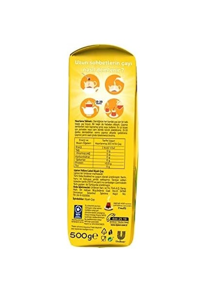 Lipton Yellow Label Dökme Çay 500 gr