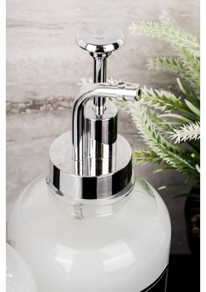 2li Lüks 500ML Cam Sıvı Sabunluk Seti El Sabunu Bulaşık Deterjanı Etiketli Banyo Düzenleyici modelleri