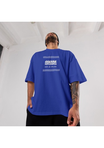 Call Of The Sea Oversize Tişört - Mavi fiyatları