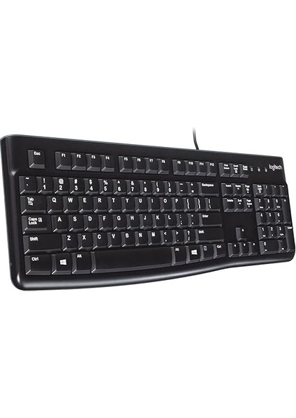 K120 USB Kablolu Klavye, Sayısal Tuş Takımına Sahip, Sıvı Dökülmelerine Dayanıklı, Türkçe Q Klavye, Siyah fırsatları