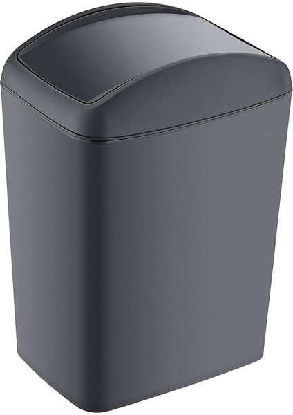 Soft Çöp Kutusu Döner Kapak Antrasit 10 Lt - Antrasit, Çok Amaçlı Döner Kapaklı Çöp Kovası