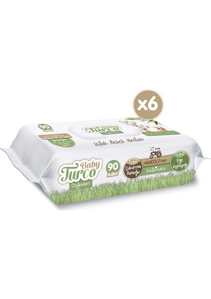 Doğadan Yenidoğan Islak Bebek Havlusu 6X90 Yaprak fiyatları