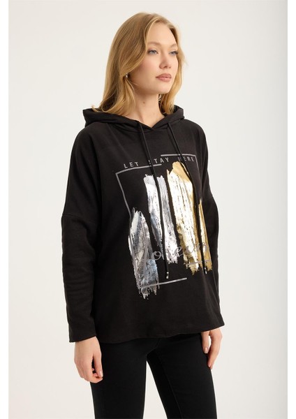 Yaldızlı Pano Desenli Sweat modelleri